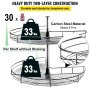 Kidney Chrome Lazy Susan, 24-inch Diameter, 360Ã¸ Rotating 2-Shelf Carbon Steel Blind Corner Cabinet Organizer with 66 lbs Total Load Capacity & Adjustable Height, Perfect for Kitchen Storage