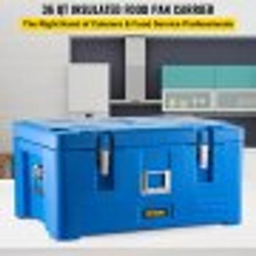 Insulated Food Pan Carrier, 36Qt Capacity, Stackable Catering Hot Box w/ 3 Stainless Steel Pans, Top Load LLDPE Food Warmer w/Elastic Side Handles and Buckles, for Restaurant Canteen, Blue Insulated Food Pan Carrier, 36Qt Capacity, Stackable Catering Hot Box w/ 3 Stainless Steel Pans, Top Load LLDPE Food Warmer w/Elastic Side Handles and Buckles, for Restaurant Canteen, Blue