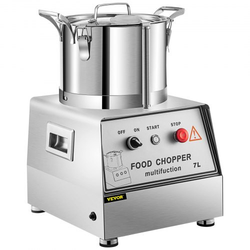 110V Commercial Food Processor 7L Capacity 750W Electric Food Cutter Mixer 1400RPM Stainless Steel Processor Perfect for Vegetables Fruits Grains Peanut Ginger Garlic 110V Commercial Food Processor 7L Capacity 750W Electric Food Cutter Mixer 1400RPM Stainless Steel Processor Perfect for Vegetables Fruits Grains Peanut Ginger Garlic