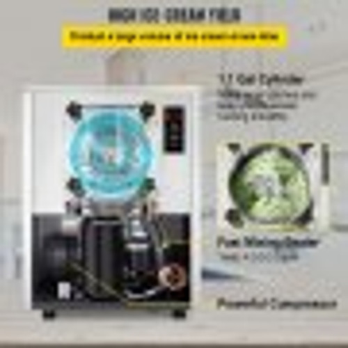 Commercial Ice Cream Machine 1400W 20/5.3Gallon Per Hour Hard Serve Ice Cream Maker with LED Display Screen Auto Shut-Off Timer One Flavors Perfect for Restaurants Snack Bar supermarkets Commercial Ice Cream Machine 1400W 20/5.3Gallon Per Hour Hard Serve Ice Cream Maker with LED Display Screen Auto Shut-Off Timer One Flavors Perfect for Restaurants Snack Bar supermarkets