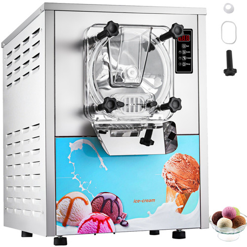 Commercial Ice Cream Machine 1400W 20/5.3Gallon Per Hour Hard Serve Ice Cream Maker with LED Display Screen Auto Shut-Off Timer One Flavors Perfect for Restaurants Snack Bar supermarkets