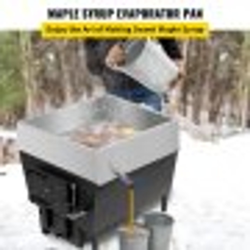 Maple Syrup Evaporator Pan 24x24x9.5 Inch Stainless Steel Maple Syrup Boiling Pan with Valve