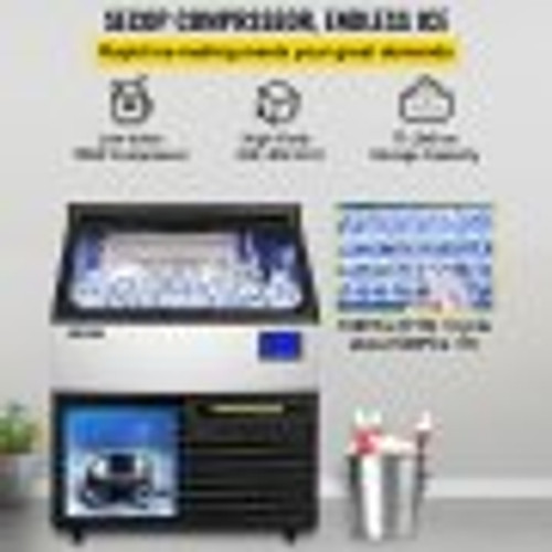 Commercial Ice Maker Machine, 110V 550LBS/24H 350LBS Large Storage Ice  Machine, ETL Approved, Advanced LCD Panel, SECOP Compressor, Air Cooled,  Quiet Operation, Include Scoop & Water Filter