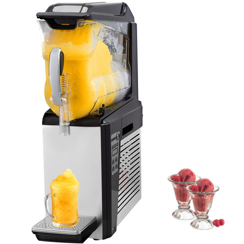 110V Slushy Machine 10L Margarita Frozen Drink Maker 600W Automatic Clean Day and Night Modes for Supermarkets Cafes Restaurants Snack Bars Commercial Use