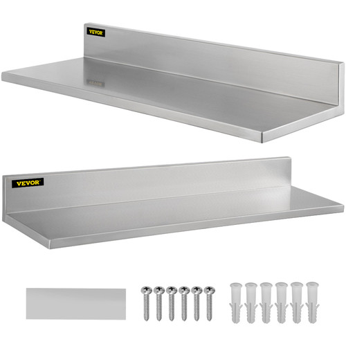 Stainless Steel Wall Shelf Commercial Kitchen Shelf 8.6'' x 16'' 2pcs Home Stainless Steel Wall Shelf Commercial Kitchen Shelf 8.6'' x 16'' 2pcs Home
