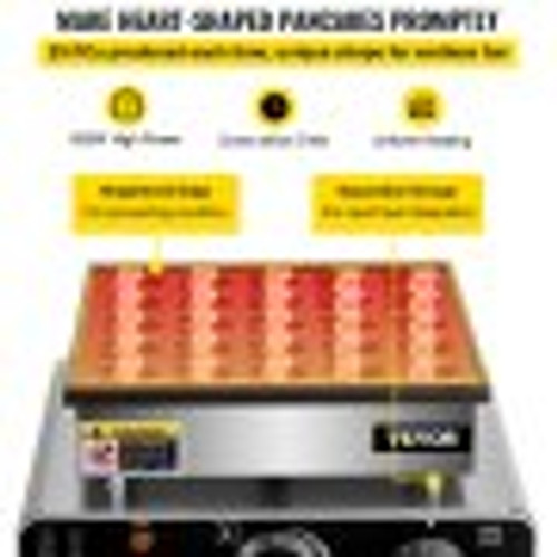 VEVOR Mini Dutch Pancake Maker, 1.7-Inch Diameter Mini Pancake Poffertjes  Machine Electric Poffertjes for 25PCs Round Pancakes, 850W Commercial Pancake  Maker, 5…