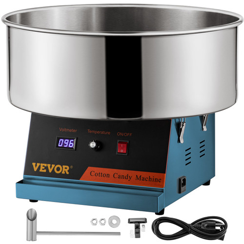 Electric Cotton Candy Machine, 19.7-inch Cotton Candy Maker, 1050W Candy Floss Maker, Blue Commercial Cotton Candy Machine with Stainless Steel Bowl and Sugar Scoop, Perfect for Family Party Electric Cotton Candy Machine, 19.7-inch Cotton Candy Maker, 1050W Candy Floss Maker, Blue Commercial Cotton Candy Machine with Stainless Steel Bowl and Sugar Scoop, Perfect for Family Party
