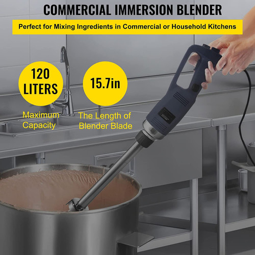 Commercial Immersion Blender Variable Speed Heavy Duty Immersion Blender 750W Commercial Hand Mixer 304 Stainless Steel Hand Blender Commercial (15.8") Commercial Immersion Blender Variable Speed Heavy Duty Immersion Blender 750W Commercial Hand Mixer 304 Stainless Steel Hand Blender Commercial (15.8")