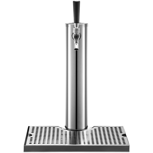 Draft Beer Tower - Stainless Steel - 3 Column - 2 Faucets