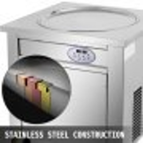 Commercial Ice Roll Maker, 1800W Fried Yogurt Cream Machine, Fried Ice Cream Roll Machine with 19.7-Inch Round Pan, 2 Defrost Methods (Button & Pedal), Perfect for Bars, Cafes, Dessert Shops Commercial Ice Roll Maker, 1800W Fried Yogurt Cream Machine, Fried Ice Cream Roll Machine with 19.7-Inch Round Pan, 2 Defrost Methods (Button & Pedal), Perfect for Bars, Cafes, Dessert Shops