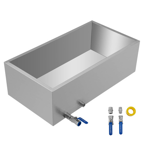 Maple Syrup Evaporator Pan 30x16x9.5 Inch Stainless Steel Maple Syrup Boiling Pan with Valve for Boiling Maple Syrup