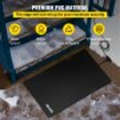 Snow Melting Mat, 20in x 30in 120V Heated Walkway Mat, PVC Heated Mat Snow and Ice Melting Mat with Power Cord, Ideal Winter Outdoor Slip-Proof Snow Mat, 2'' per Hour Melting Speed