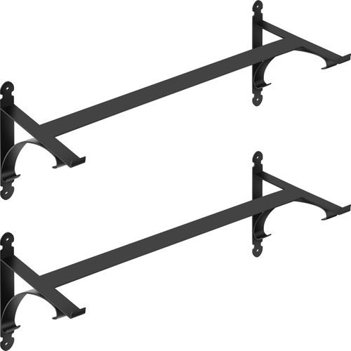 2 PCS Window Box Brackets 88lbs Planter Box Brackets 24 x 10.5 x 10 in Black Planter Mounting Bracket Iron Material Black Window Box Hanger Bracket for Flower Box Durable Window Box Holder