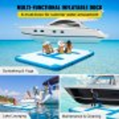 Inflatable Dock Platform Inflatable Floating Dock 10x6.5 ft w/ Electric Air Pump Inflatable Dock Platform Inflatable Floating Dock 10x6.5 ft w/ Electric Air Pump