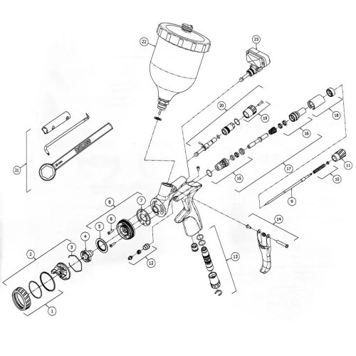 DeVilbiss 704400 Spray Head Kit