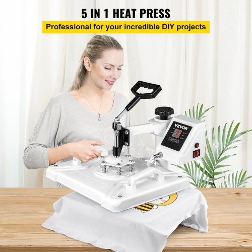 BENTISM Heat Press Machine,12X10 Heat Press Dual Digital Heat Press  Machine 650W Swing Away Heat Press T-Shirt Sublimation Printer Transfer 360