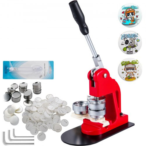 Button Maker Machine 58mm Button Maker Machine 2.25 inch Badge Maker Machine with Free 1000 Pcs Button Parts and Circle Cutter(1000pcs 58mm 2.28 inch)