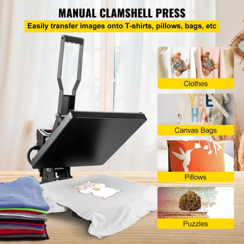 5 In 1 Heat Press 15 X 15 Digital Clamshell Sublimation for DIY