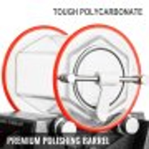 Jewelry Polisher Tumbler 3kg 6.6Lbs Capacity Jewelry Polishing Finishing Machine 45W Mini Polisher Tumbler with Glass Barrel Lock Buckle Rotary Tumbler Surface Polisher for Jewelry Polishing