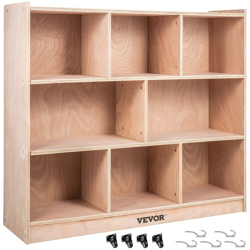 Classroom Storage Cabinet Plywood 8-Section Preschool Storage Shelves 36 Inch High Classroom Cabinet Storage with Casters Classroom Storage Cabinet Plywood 8-Section Preschool Storage Shelves 36 Inch High Classroom Cabinet Storage with Casters