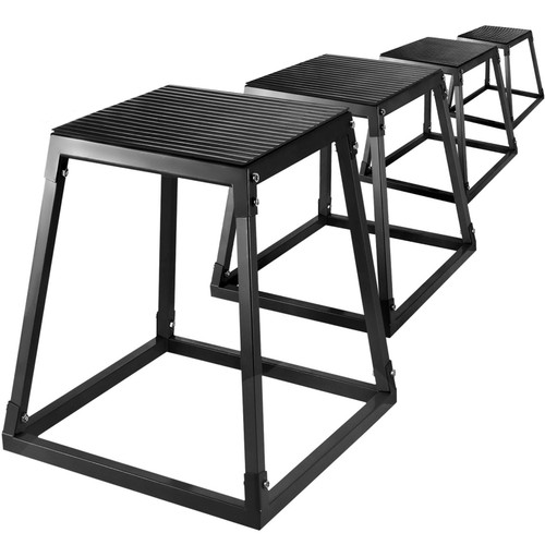 Plyometric Platforms 4 PCS Set (6", 12", 18", 24"),Plyometric Jump Box Plyometric Training Jump Squat Box Fitness Box Set for Jump Exercise Fit Training Black Plyometric Platforms 4 PCS Set (6", 12", 18", 24"),Plyometric Jump Box Plyometric Training Jump Squat Box Fitness Box Set for Jump Exercise Fit Training Black