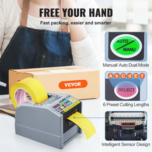 Automatic Tape Dispenser Adhesive Electric Tape Cutter Packaging Machine Tape Cutting Machine 6-60mm Tape Width Automatic Tape Dispenser Adhesive Electric Tape Cutter Packaging Machine Tape Cutting Machine 6-60mm Tape Width