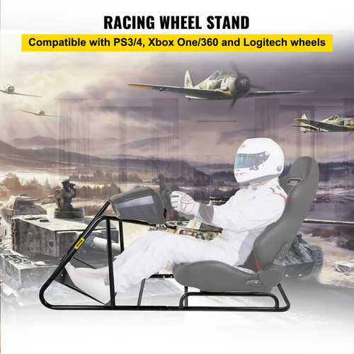 Racing Simulator Stand Adjustable Steering Wheel Stand Carbon Steel Racing Wheel Stand fit for Logitech G25, G27, G29, G920, Racing Wheel Gaming Stand, Not Included Wheel,Pedals and Chair