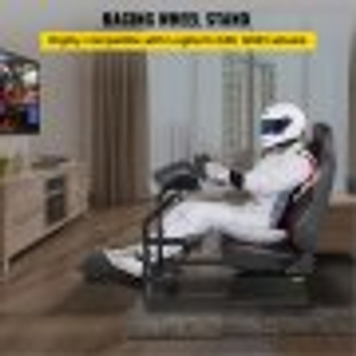 Gta-f Racing Simulator Cockpit Gaming Chair W/ Steering Wheel Stand For G29 Ps3