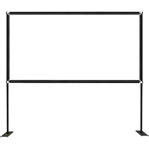 Outdoor Movie Screen w/ Stand, 90" Portable Movie Screen, 16:9 HD Wide Angle Outdoor Projector Screen, Front & Rear Projection, w/ Storage Bag & Stand for Office Home Theater Outdoor Indoor Use