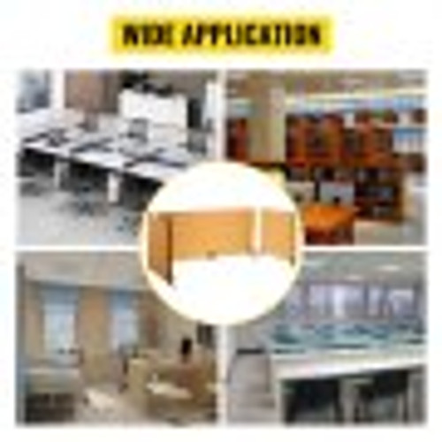 Desk Divider, 60'', Sound Absorbing, Visual Privacy and Noise Reduction, 3 Panels Privacy Acoustic Panel for Home Office Classroom, Yellow Desk Divider, 60'', Sound Absorbing, Visual Privacy and Noise Reduction, 3 Panels Privacy Acoustic Panel for Home Office Classroom, Yellow