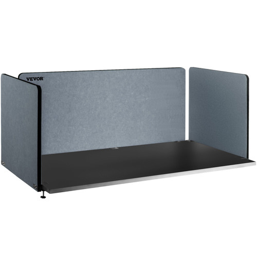 Desk Divider, 60'', Sound Absorbing, Visual Privacy and Noise Reduction, 3 Panels Privacy Acoustic Panel for Home Office Classroom, Light Gray