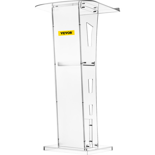 Acrylic Podium 47.5" Tall Plexiglass Podium 26.8"x14.3" Table Acrylic Pulpits for Churches 8 mm Thick Acrylic Board Acrylic Podiums and Lecterns Design for Lecture Recital Speech & Presentation