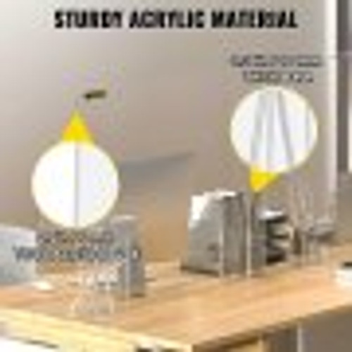 Sneeze Guard for Counter 24"x33.5" Acrylic Shield for Desk 0.2" Thick Acrylic Board Acrylic Shield for Counter w/ Transaction Window Acrylic Sneeze Guard for Cashier Counters, Banks, Restaurants