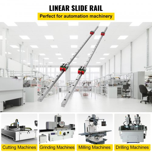 Linear Rail HSR15-1500mm? 2pcs Linear Guideway Rail?4X Square Type Carriage Bearing Blocks?Linear Rail Support for 15mm Slotted Bearings