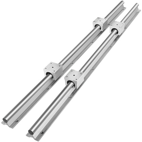 Linear Rail 2 Set SBR 25-1200mm 2 Linear Rail Guide and 4SBR25UU Bearing Block Fully Supported Shaft Rod