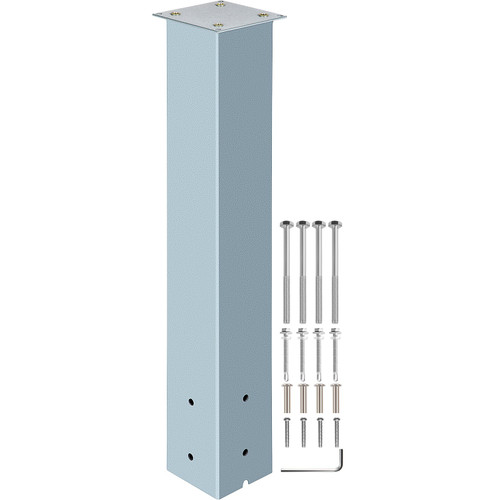 Mailbox Post, 27" High Mailbox Stand, Granite Powder-Coated Mail Box Post Kit, Q235 Steel Post Stand Surface Mount Post for Sidewalk and Street Curbside, Universal Mail Post for Outdoor Mailbox