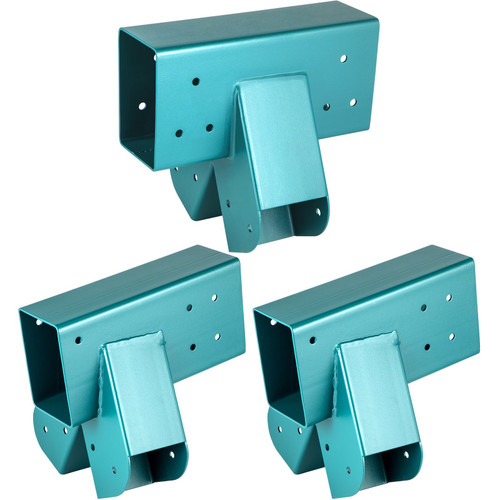 Swing Set Bracket, 3 PCs 12" Swing Bracket, A-Frame Construction Swing Set Hardware, Iron Material with Green Powder Coated DIY Swing Set Brackets Kit, Swing Set Kit for 2(4x4) Legs 1(4x6) Beam