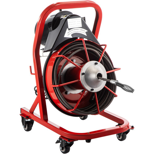 50FT 3/8 Drain Cleaner Electric Sewer Snake Cleaning Machine W/  Cutters&Gloves 885593198590