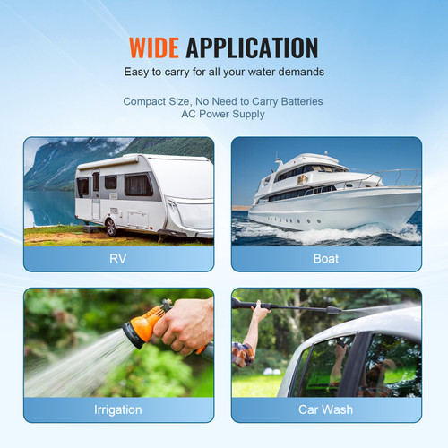 110V Water Pressure Diaphragm Pump Self-Priming Pump 45 PSI 3.3GPM Boat RV 110V Water Pressure Diaphragm Pump Self-Priming Pump 45 PSI 3.3GPM Boat RV