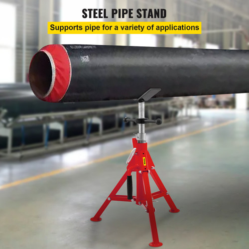 V Head Pipe Stand 1/8"-12" Capacity,Adjustable Height 20"-37",Pipe Jack Stands 2500 lb. Load Capacity,Portable Folding Pipe Stands, Carbon Steel Body More Durable V Head Pipe Stand 1/8"-12" Capacity,Adjustable Height 20"-37",Pipe Jack Stands 2500 lb. Load Capacity,Portable Folding Pipe Stands, Carbon Steel Body More Durable