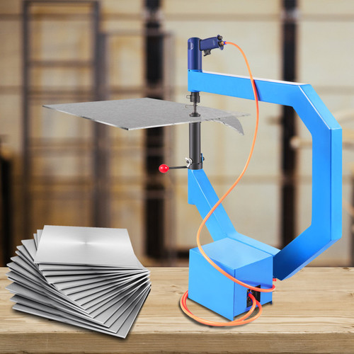 Pneumatic Planishing Hammer, 19.63" Throat Power Hammer Blacksmithing, Planishing Hammer Auto 1/2/3" Radius Anvil, Planishing Air Hammer, English Wheel w/Foot Pedal for Industrial Metal Shaping