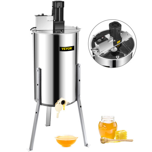 Electric Honey Extractor Separator 3 Frame Bee Extractor Stainless Steel Honeycomb Spinner Crank. Beekeeping Extraction Apiary Centrifuge Equipment