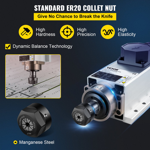 Air Cooled Spindle Motor 2.2KW CNC Spindle Motor 110V Square Air Cooled Spindle Motor ER20 Collet 24000 RPM CNC Spindle 5A Spindle Motor 400 Hz for CNC Router Engraving Milling Grind Machine Air Cooled Spindle Motor 2.2KW CNC Spindle Motor 110V Square Air Cooled Spindle Motor ER20 Collet 24000 RPM CNC Spindle 5A Spindle Motor 400 Hz for CNC Router Engraving Milling Grind Machine