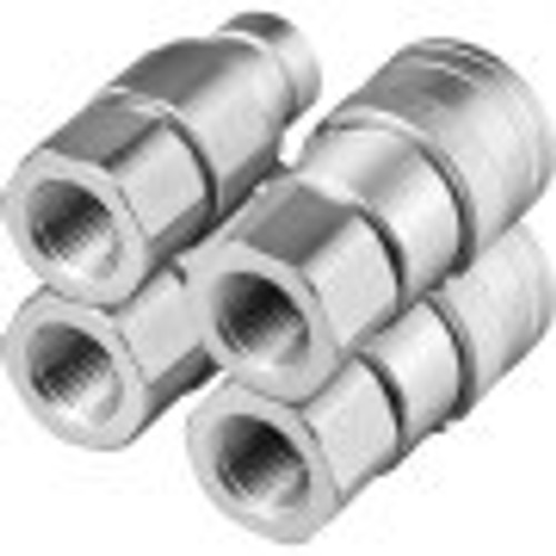 Skid Steer Hydraulic Quick Connect 1/2" Body Hydraulic Coupler 1/2" NPT Hydraulic Coupling Quick Connect 2 Pairs Hydraulic Quick Coupler 27.6 MPa (ISO 16028) (2 Pairs)