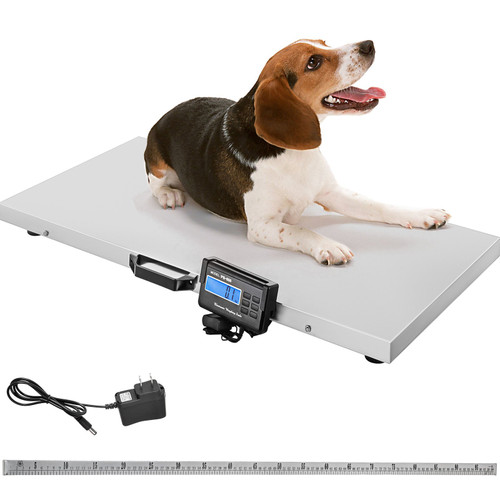 1100Lbs x 0.2Lbs Digital Livestock Scale Large Pet Vet Scale Stainless Steel Platform Electronic Postal Shipping Scale Heavy Duty Large Dog Hog Sheep Goat Pig Sheep Scale