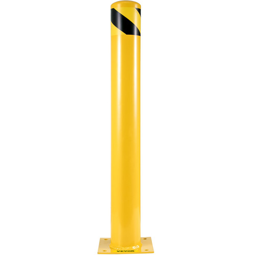 Safety Bollard, 42 Inch Height Bollard Post, 5.5 Inch Diameter Steel Pipe Safety Bollard Post, Yellow Steel Bollard, Steel Safety Bollard with 8 Anchor Bolts, Perfect for Traffic-Sensitive Area Safety Bollard, 42 Inch Height Bollard Post, 5.5 Inch Diameter Steel Pipe Safety Bollard Post, Yellow Steel Bollard, Steel Safety Bollard with 8 Anchor Bolts, Perfect for Traffic-Sensitive Area