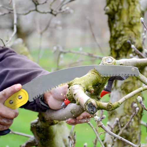 Tree Pruner Pole Saw 27.7 ft Extendable Aluminum Pole Sharp Steel Blade