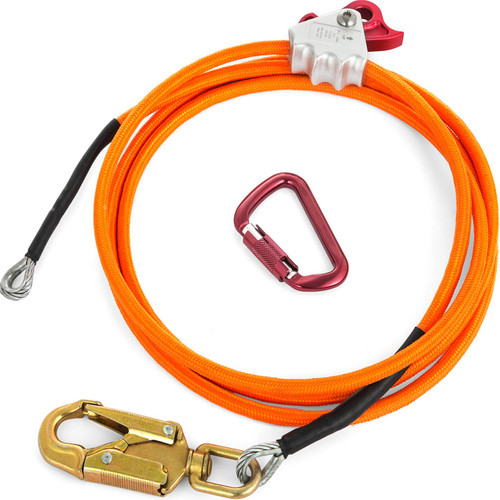 Steel Core Lanyard Kit Flipline 1/2" X 10' Climbing 75222 Swivel Snap Flip Line Steel Core Lanyard Kit Flipline 1/2" X 10' Climbing 75222 Swivel Snap Flip Line