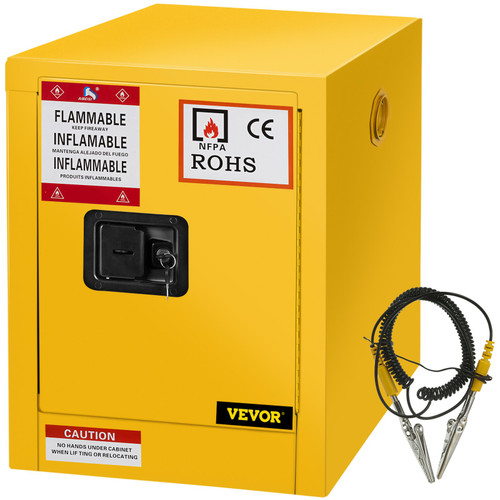 Flammable Cabinet 17" x 17" x 18", Galvanized Steel Safety Cabinet, Adjustable Shelf Flammable Storage Cabinet, for Commercial Industrial and Home Use Flammable Cabinet 17" x 17" x 18", Galvanized Steel Safety Cabinet, Adjustable Shelf Flammable Storage Cabinet, for Commercial Industrial and Home Use