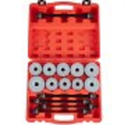 27 PCS Pull and Press Sleeve Kit, 45# Steel Removal Installation Bushes Bearings Tool Kit, Bush Removal Insertion Sleeve Tool Set Works on Most Cars and LCV, HGV Engines 27 PCS Pull and Press Sleeve Kit, 45# Steel Removal Installation Bushes Bearings Tool Kit, Bush Removal Insertion Sleeve Tool Set Works on Most Cars and LCV, HGV Engines